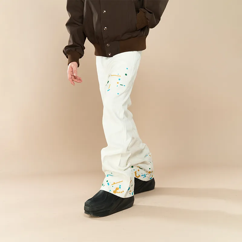 YADcrew Jeans Unisex White-2
