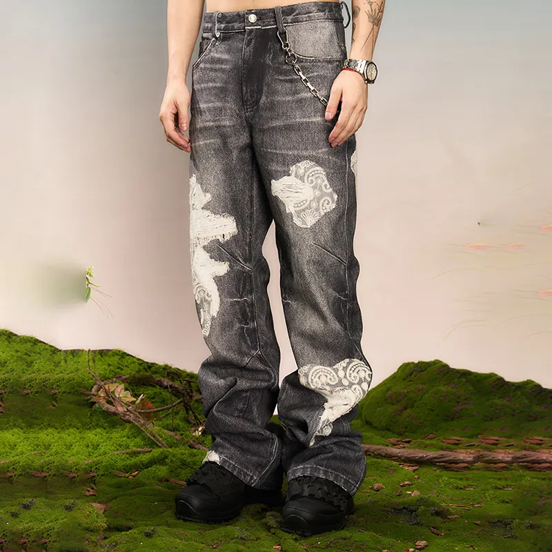 YADcrew Jeans Unisex Black-2