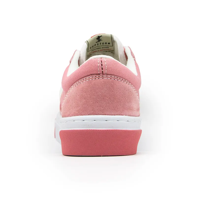 SUPSTORM Anti Slip And Wear Resistant Breathable Cushioning Low Top Canvas Shoes Unisex Pink-6