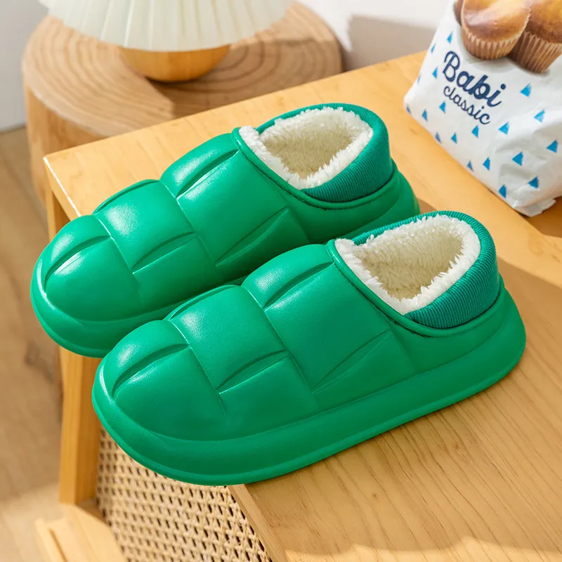 NingYi Waterproof Cotton Slippers With Home Plush Liner Slippers/Home Slippers For Fall And Winter-1