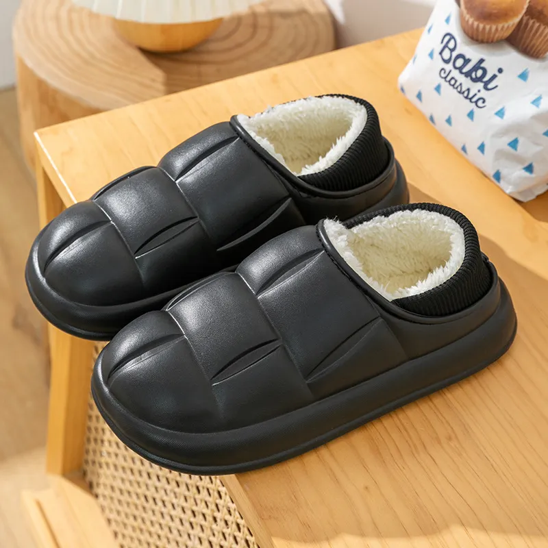 NingYi Waterproof Cotton Slippers With Home Plush Liner Slippers/Home Slippers For Fall And Winter-9