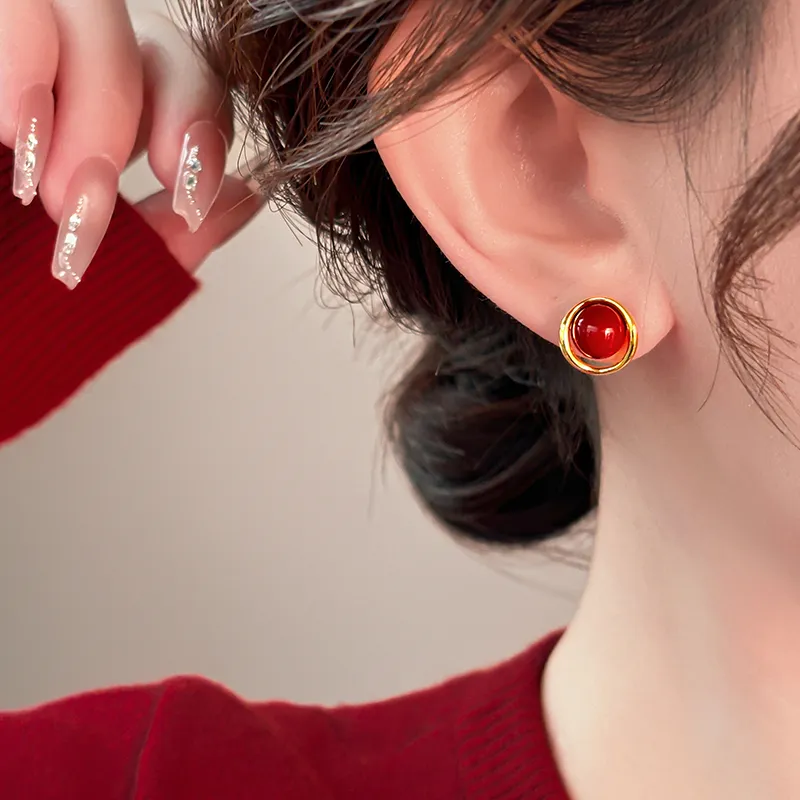 ONEKISS Gold Plated Copper Earrings Women's-5