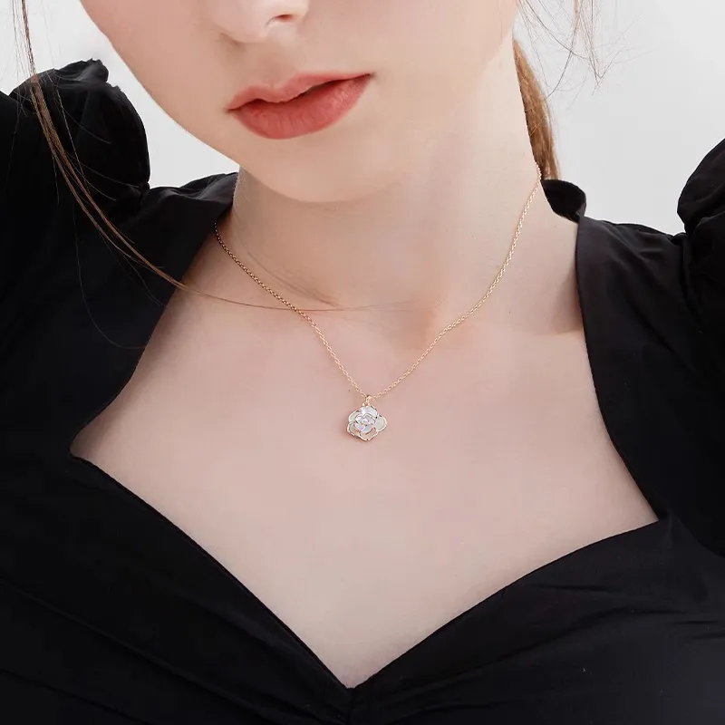 ONEKISS Gold Plated Copper Faux Pearl Drip Glaze Necklaces Women's-5