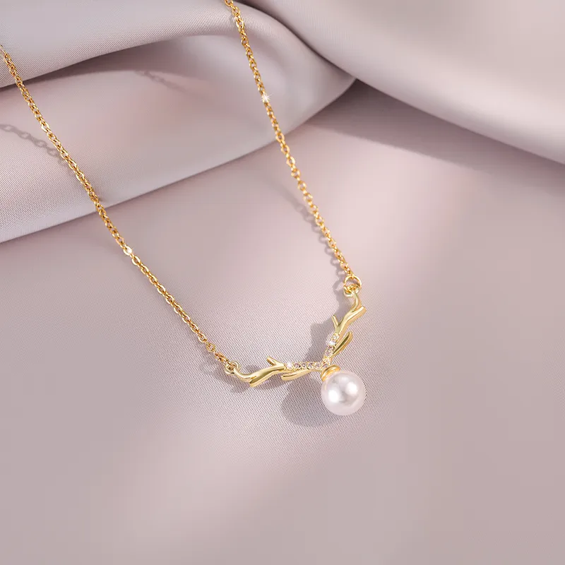 ONEKISS Gold Plated Copper Necklaces Women's-4