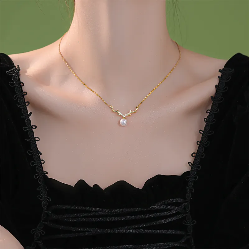 ONEKISS Gold Plated Copper Necklaces Women's-1
