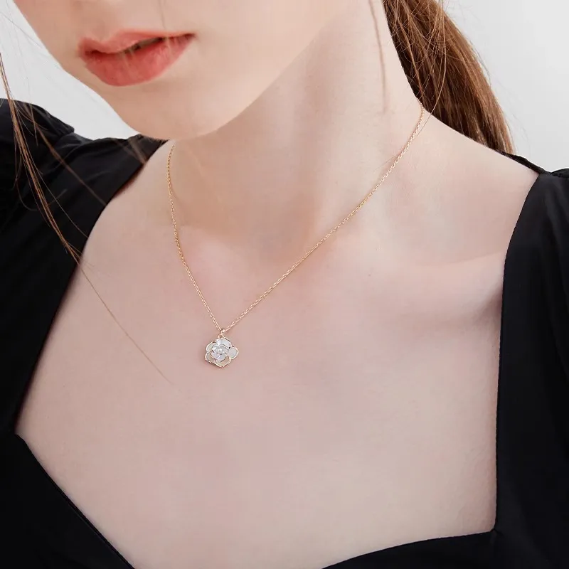 ONEKISS Gold Plated Copper Faux Pearl Drip Glaze Necklaces Women's-3