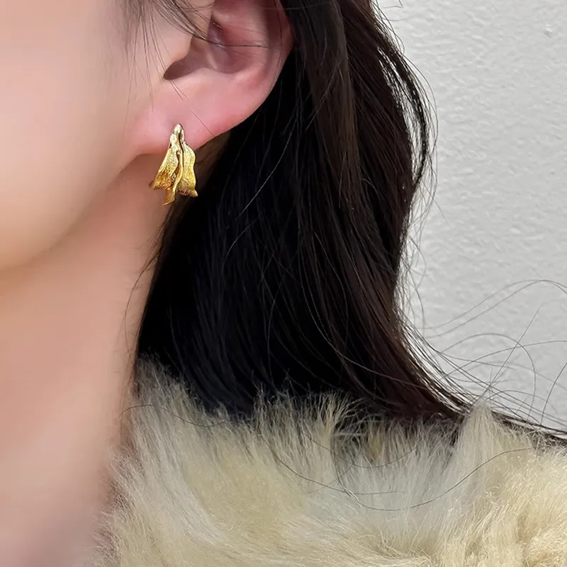 ONEKISS Gold Plated Copper Earrings Women's-2