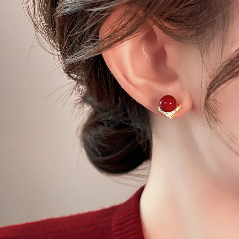 ONEKISS Gold Plated Copper Earrings Women's-5