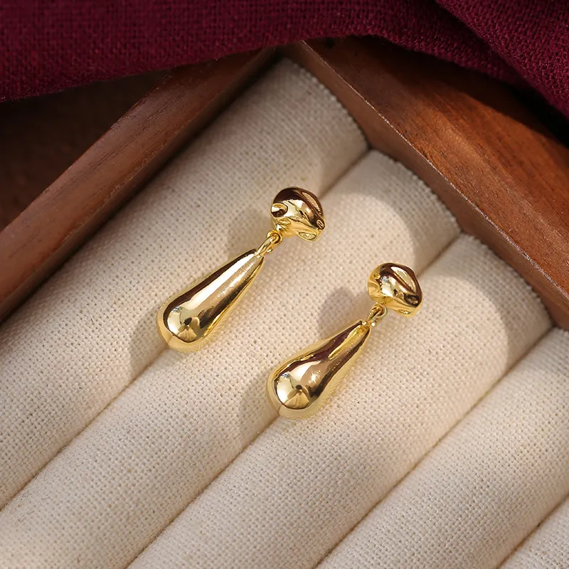 ONEKISS Gold Plated Copper Earrings Women's-2