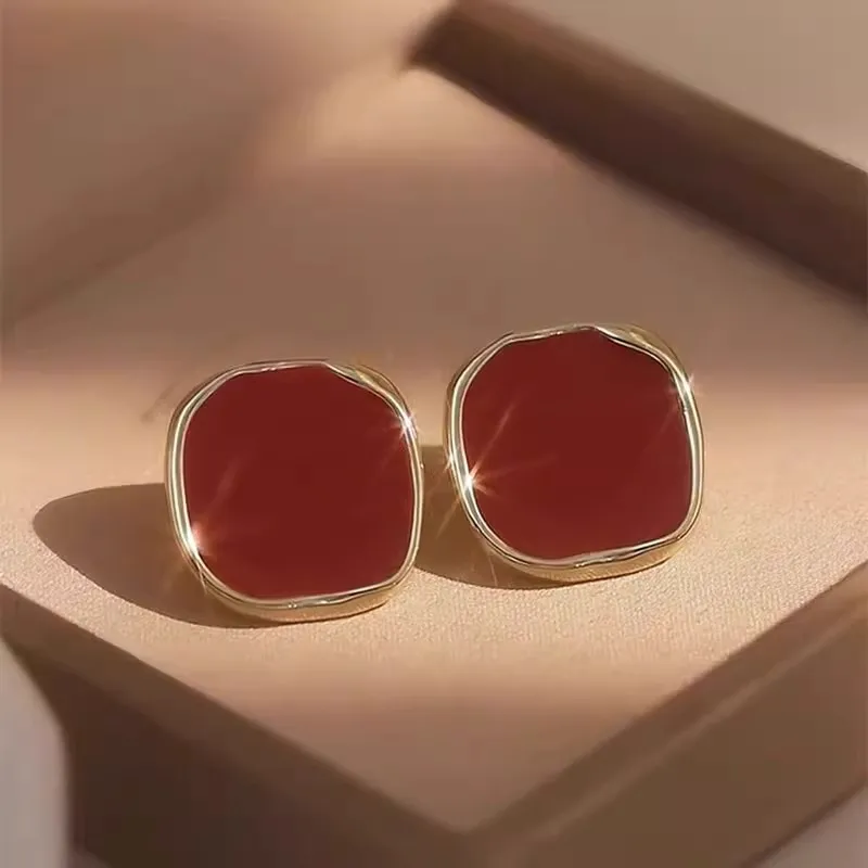 ONEKISS Gold Plated Copper Acrylic Earrings Women's-4