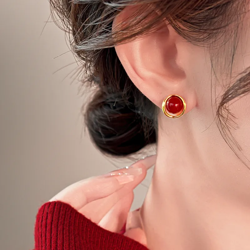 ONEKISS Gold Plated Copper Earrings Women's-3
