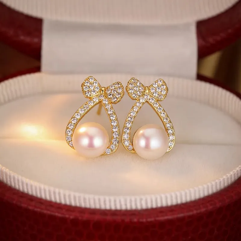 ONEKISS Gold Plated Copper Earrings Women's-4