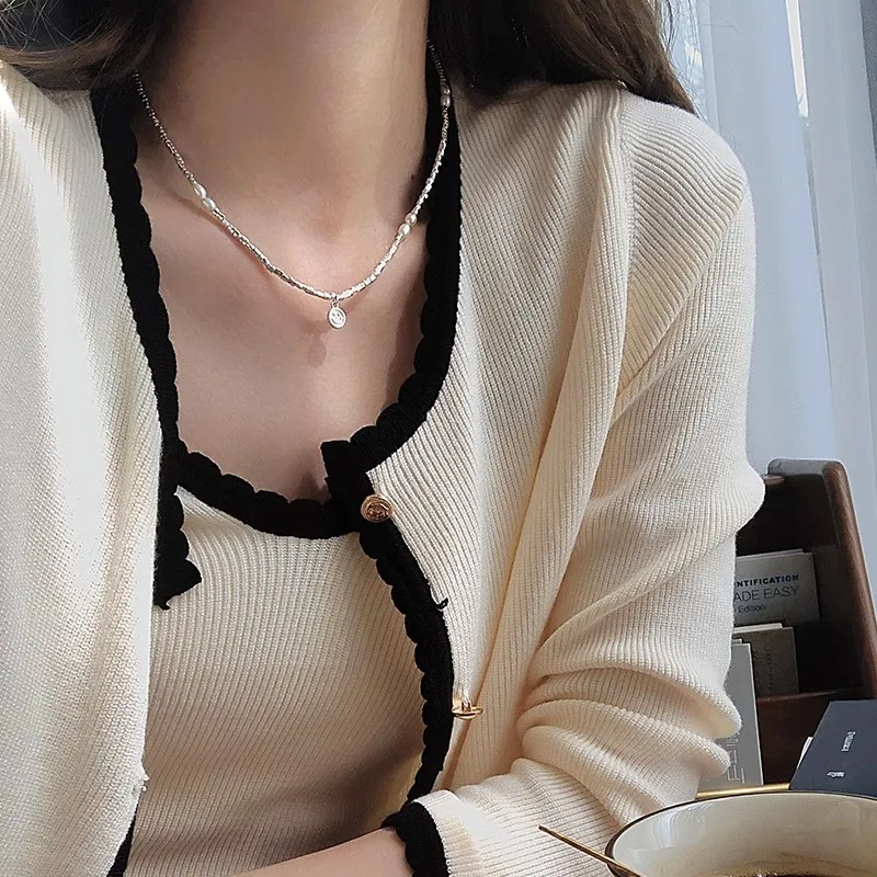 ONEKISS Gold Plated Copper Necklaces Women's-4