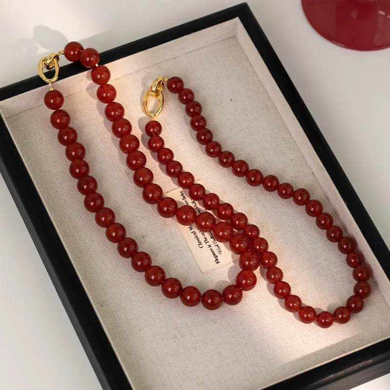ONEKISS Gold Plated Copper Glass Necklaces Women's-8