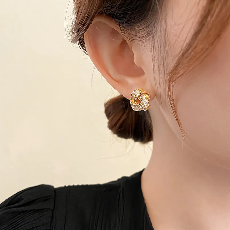 ONEKISS Gold Plated Copper Earrings Women's-5