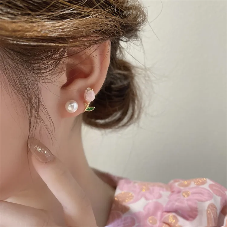 ONEKISS Gold-Plated Copper Earrings Women's-5