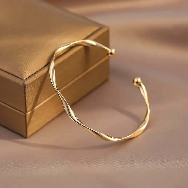 ONEKISS Gold Plated Copper Bangles Women's-5