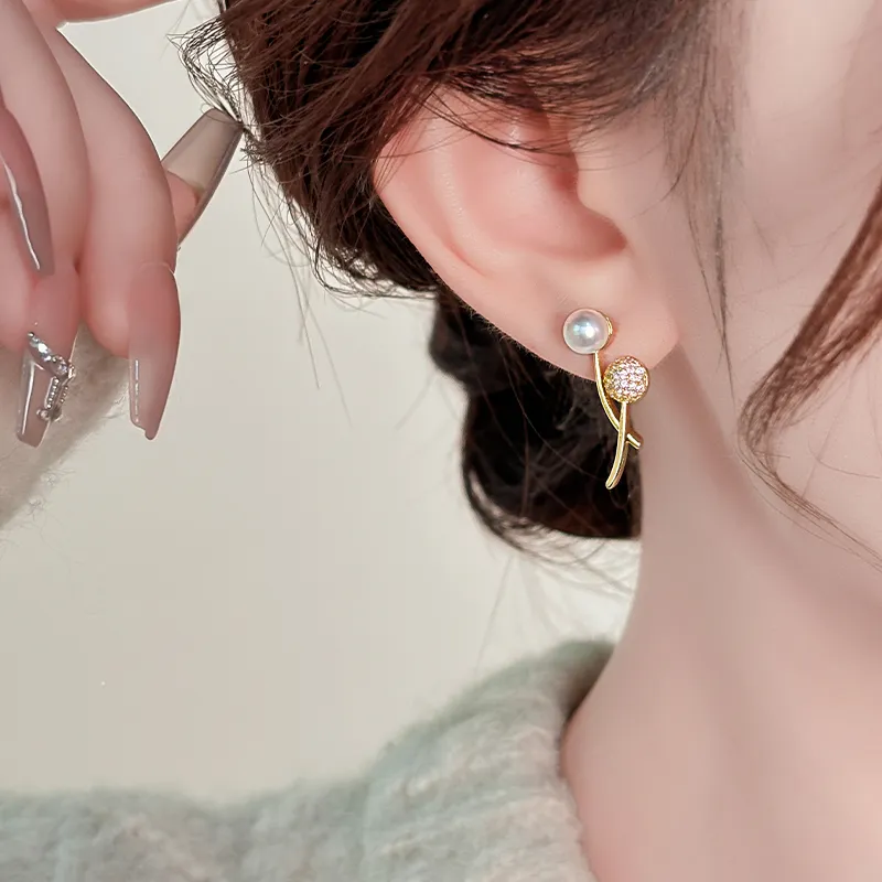 ONEKISS Gold Plated Copper Earrings Women's-5