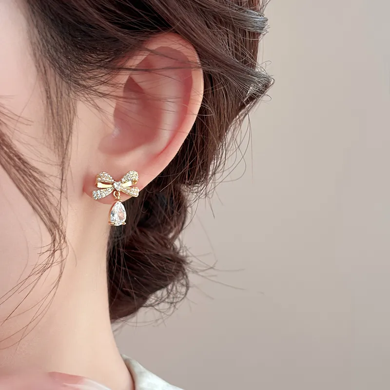 ONEKISS Gold Plated Copper Earrings Women's-2