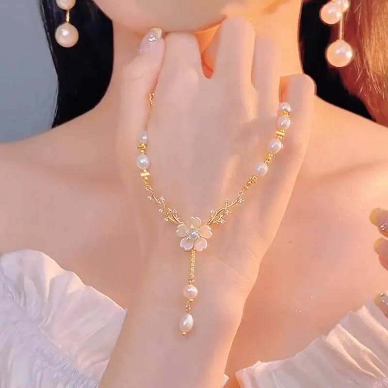ONEKISS Gold Plated Copper Necklaces Women's-2
