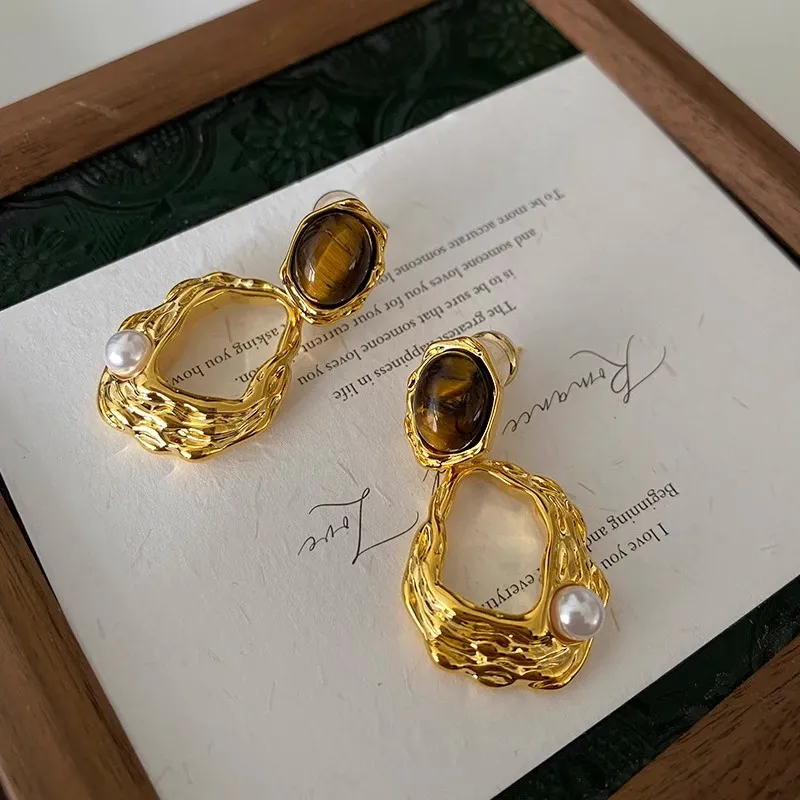ONEKISS Gold Plated Copper Earrings Women's-4