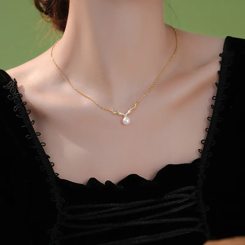 ONEKISS Gold Plated Copper Necklaces Women's-3