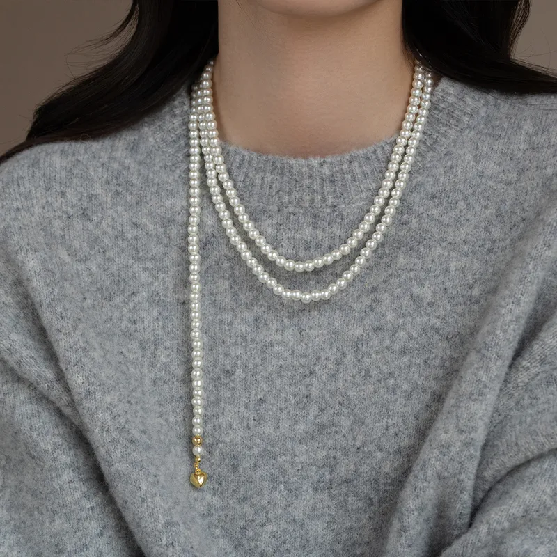 ONEKISS Gold Plated Copper Faux Pearl Necklaces Women's-1