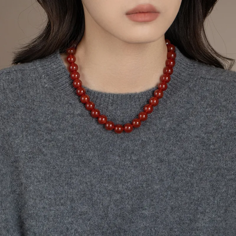 ONEKISS Gold Plated Copper Glass Necklaces Women's-7