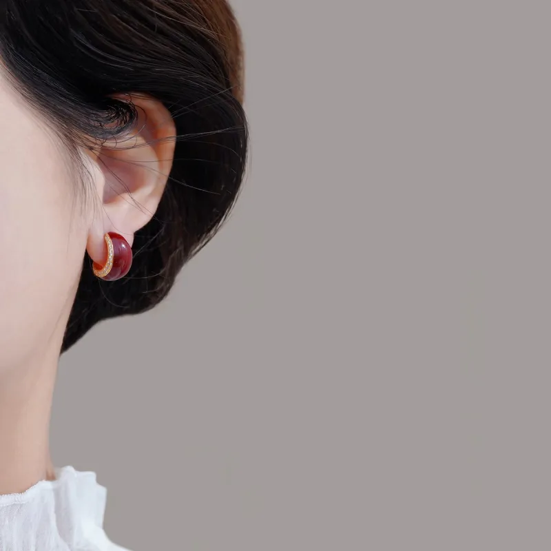 ONEKISS Gold Plated Copper Earrings Women's-4