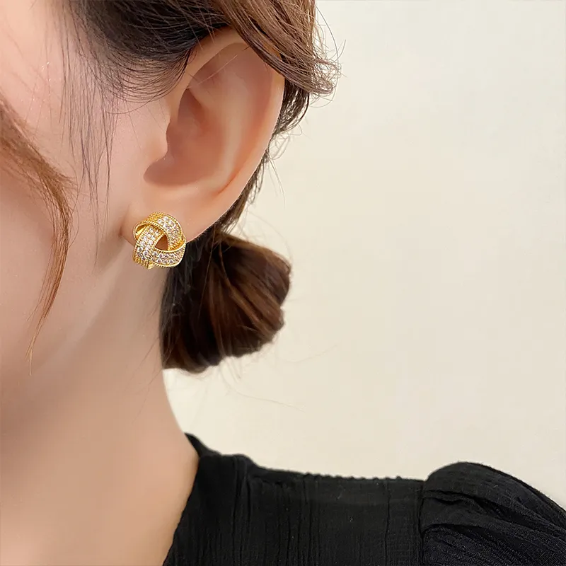 ONEKISS Gold Plated Copper Earrings Women's-6