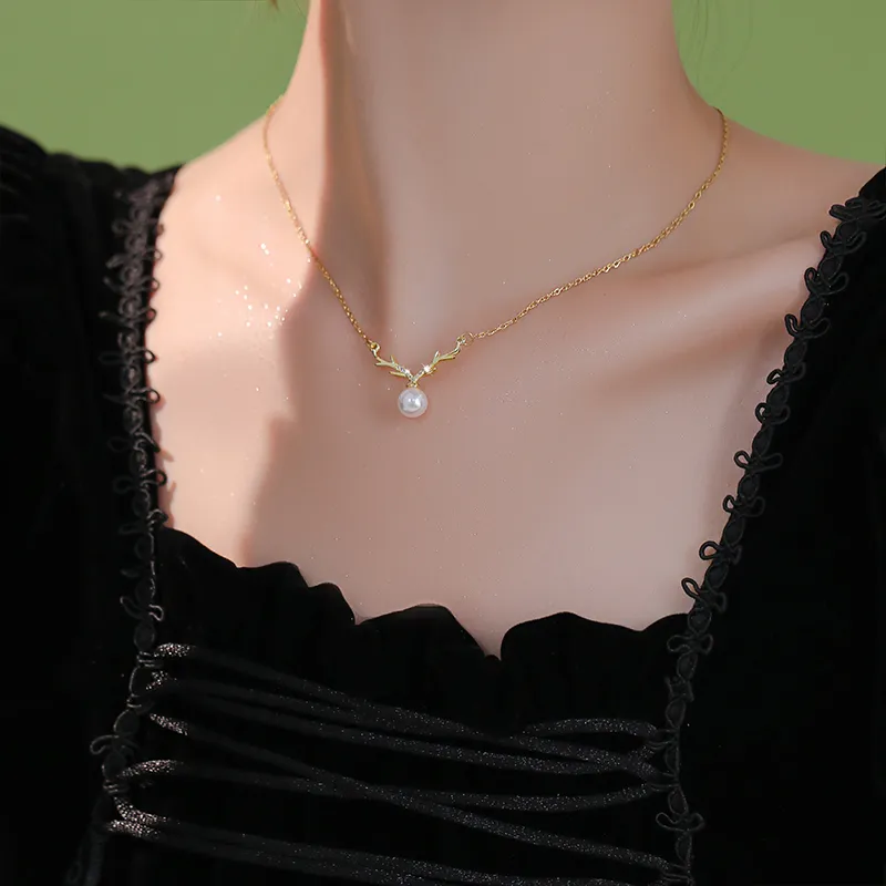 ONEKISS Gold Plated Copper Necklaces Women's-5