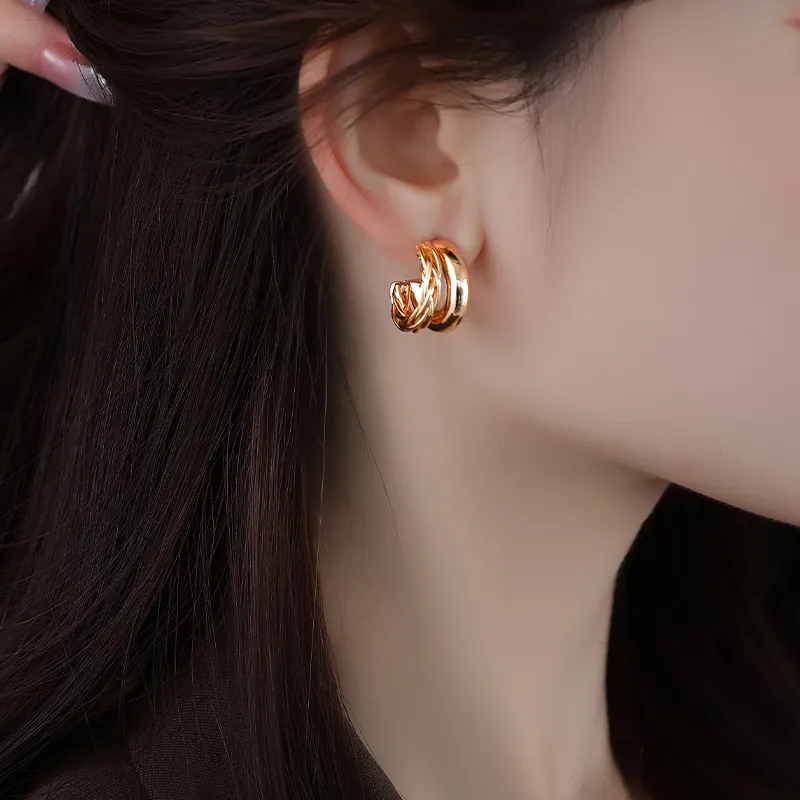 ONEKISS Gold Plated Copper Earrings Women's-3