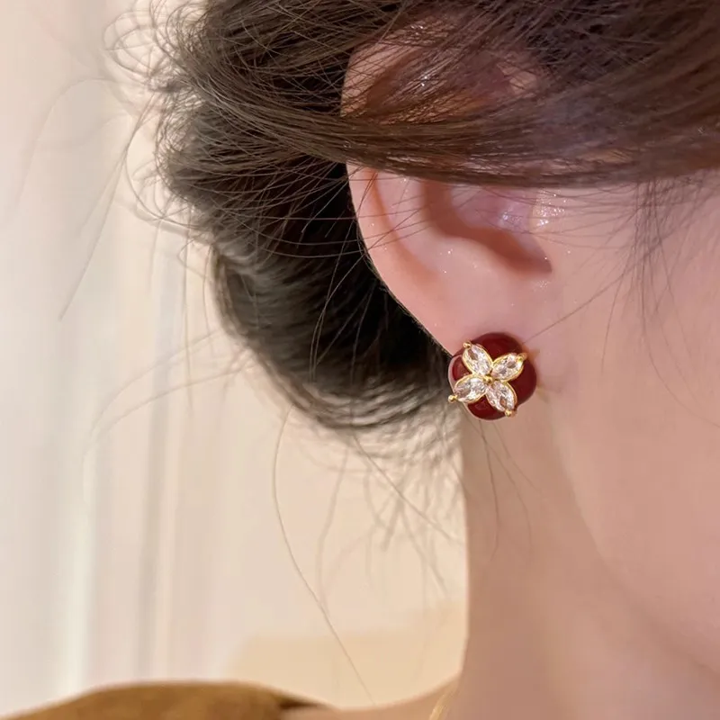 ONEKISS Gold Plated Copper Earrings Women's-2