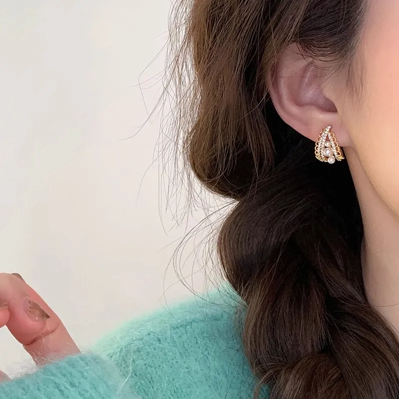ONEKISS Gold Plated Copper Earrings Women's-8