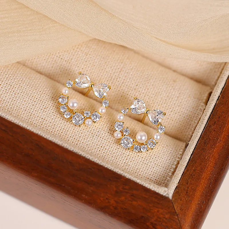 ONEKISS Gold Plated Copper Earrings Women's-6