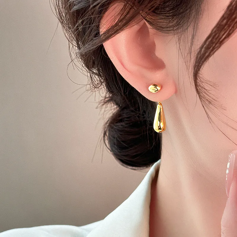 ONEKISS Gold Plated Copper Earrings Women's-11