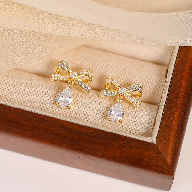 ONEKISS Gold Plated Copper Earrings Women's-5