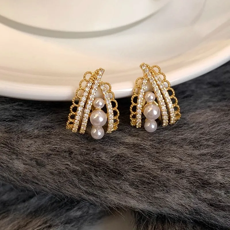 ONEKISS Gold Plated Copper Earrings Women's-1