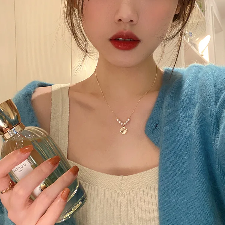 ONEKISS Gold Plated Copper Necklaces Women's-2