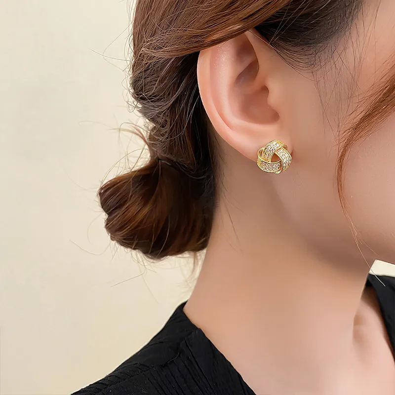 ONEKISS Gold Plated Copper Earrings Women's-2