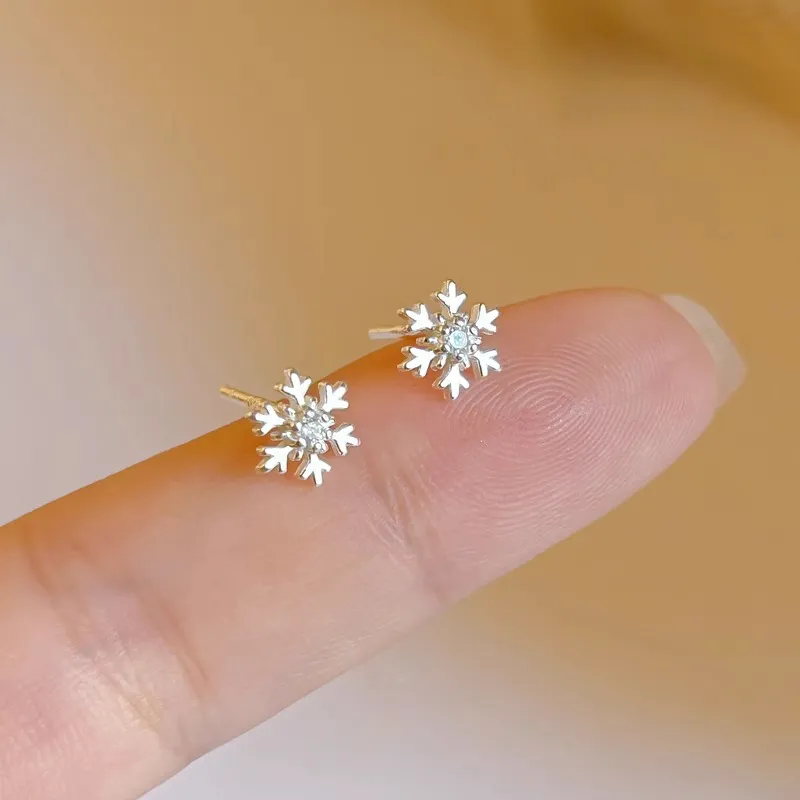 ONEKISS Gold Plated Copper Stud Earrings Women's-11