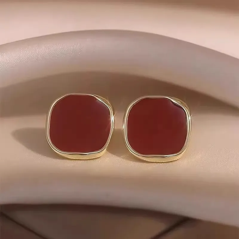 ONEKISS Gold Plated Copper Acrylic Earrings Women's-2