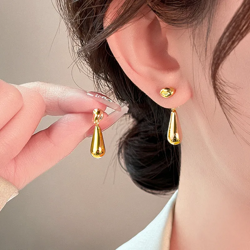 ONEKISS Gold Plated Copper Earrings Women's-9