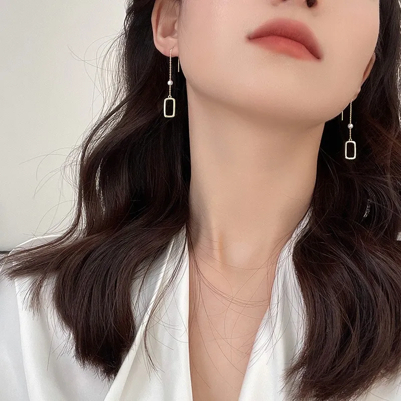 ONEKISS Gold Plated Copper Drop Earrings Women's-3