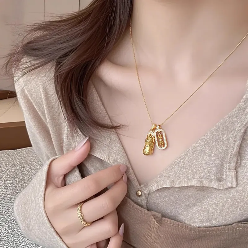 ONEKISS Gold-Plated Copper Necklaces Women's-1
