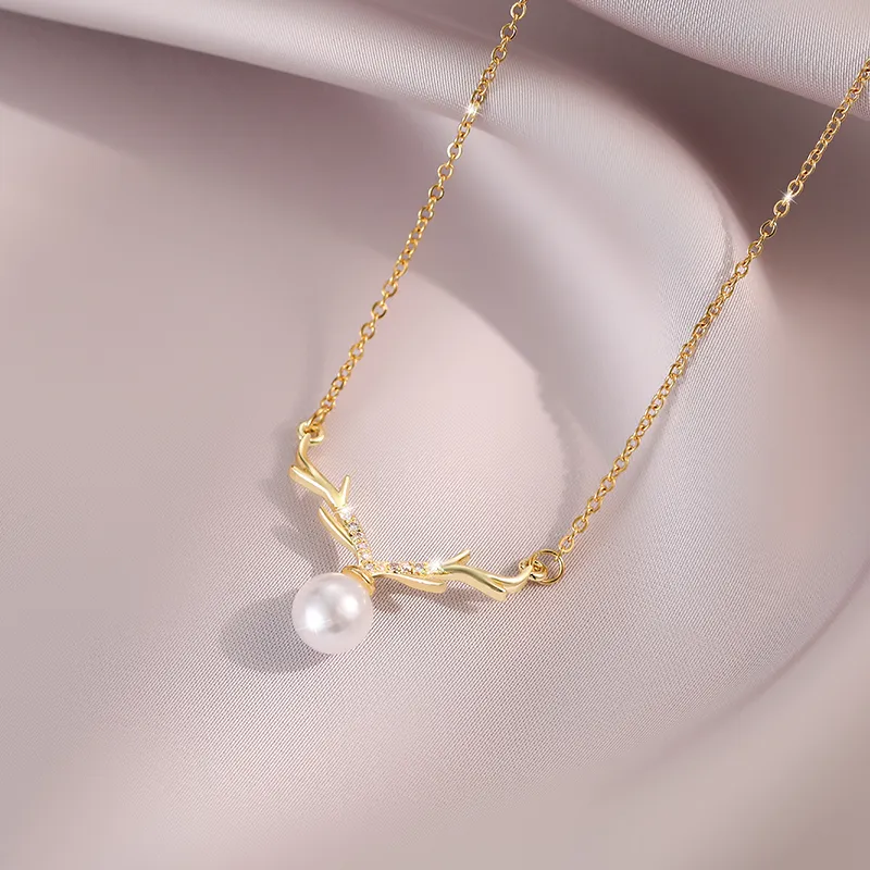 ONEKISS Gold Plated Copper Necklaces Women's-6