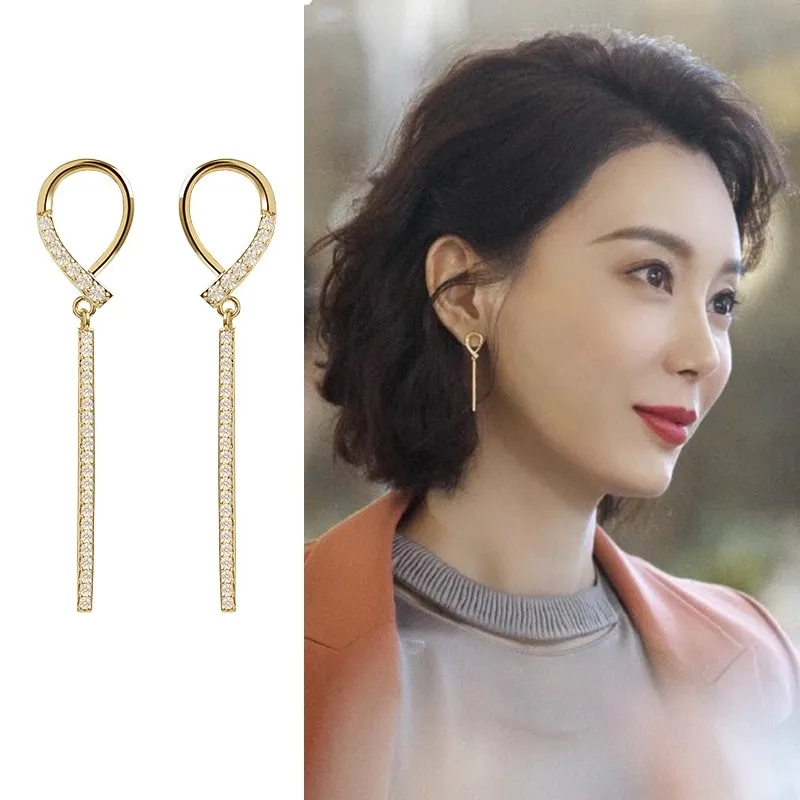 ONEKISS Gold Plated Copper Earrings Women's-4