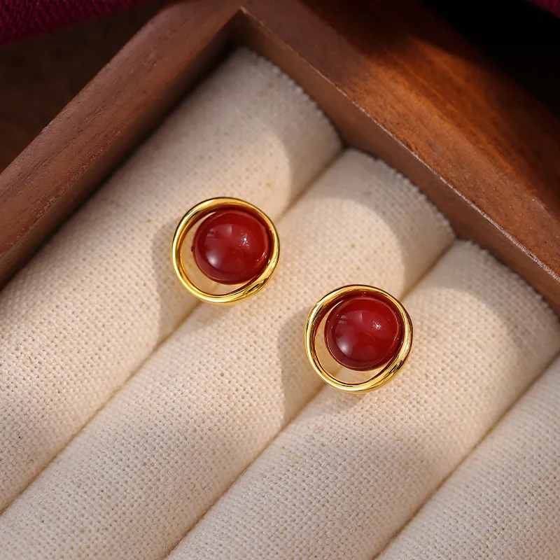 ONEKISS Gold Plated Copper Earrings Women's-4