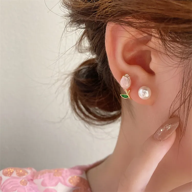 ONEKISS Gold-Plated Copper Earrings Women's-6