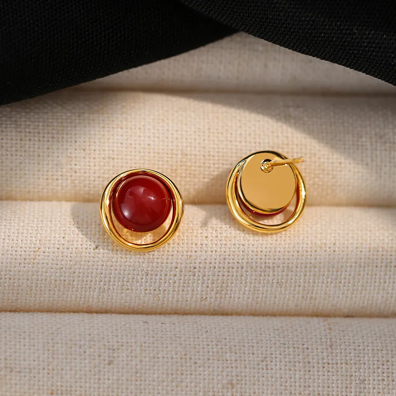ONEKISS Gold Plated Copper Earrings Women's-6